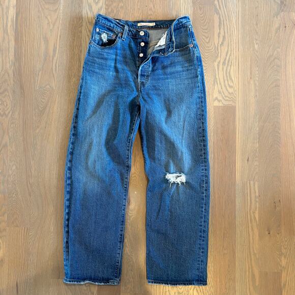 Levi's Premium Ribcage Straight Jeans Ankle Length Womens Size 29 - Picture 2 of 10